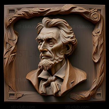 3D мадэль Роберт Фредерик Блюм, американский художник. (STL)